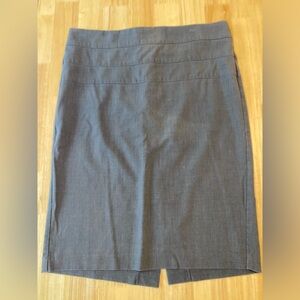 Candies stretch midi pencil skirt. Charcoal Grey. Back slit. Zipper closure.